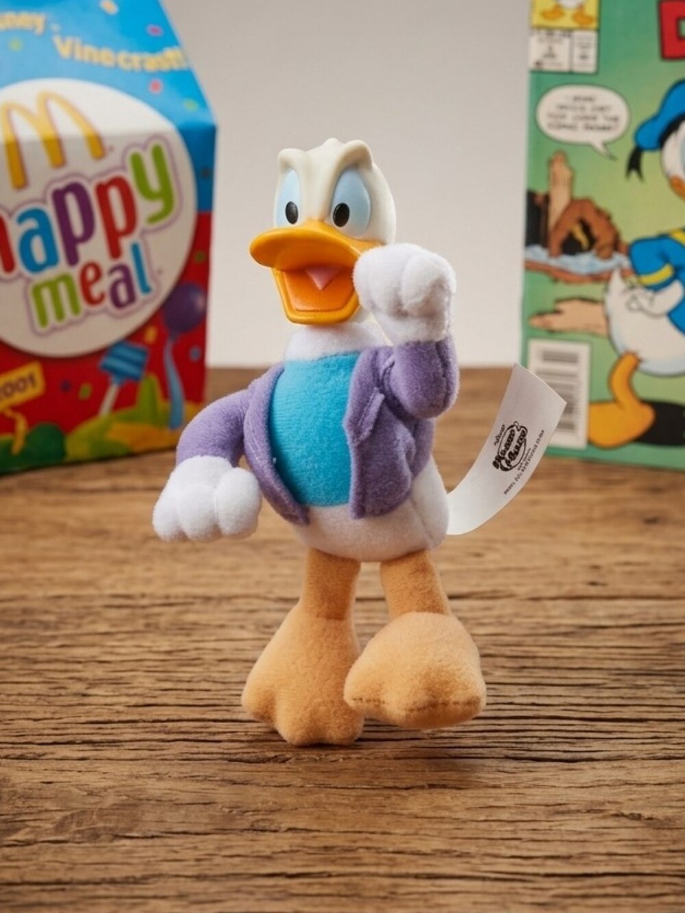 2001 McDonald's Disney Donald Duck Plush Happy Meal Toy House of Mouse 5"